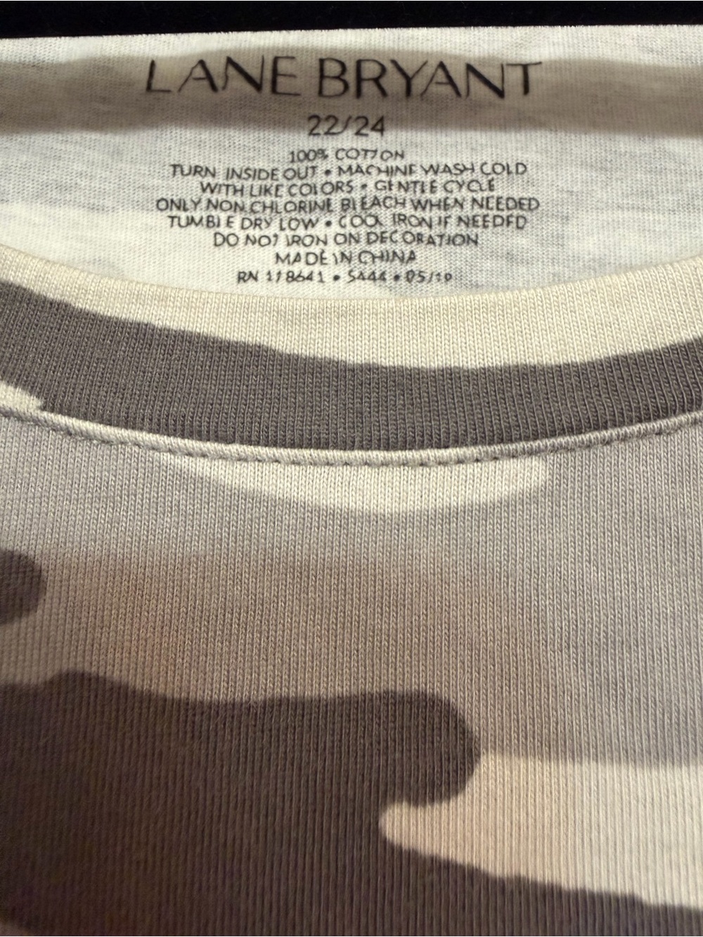 Lane Bryant Embellished LOVE Camo T-Shirt - Picture 3 of 4